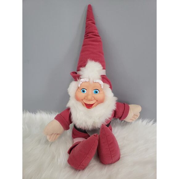Vintage Animal Fair Welchkins Gnome Plush Doll Elf Kitschy BLUE EYES Retro Decor - Picture 1 of 6